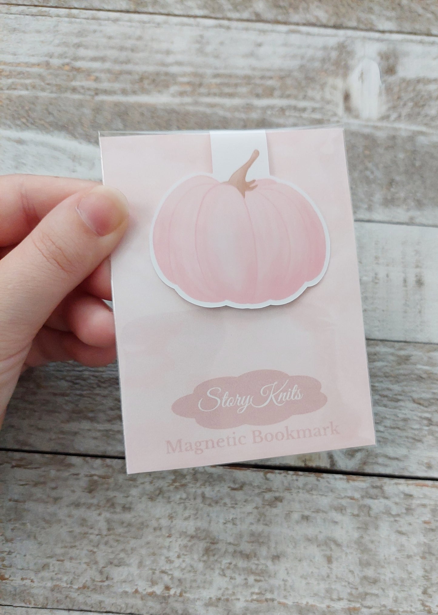 Pink Pumpkin Magnetic Bookmark