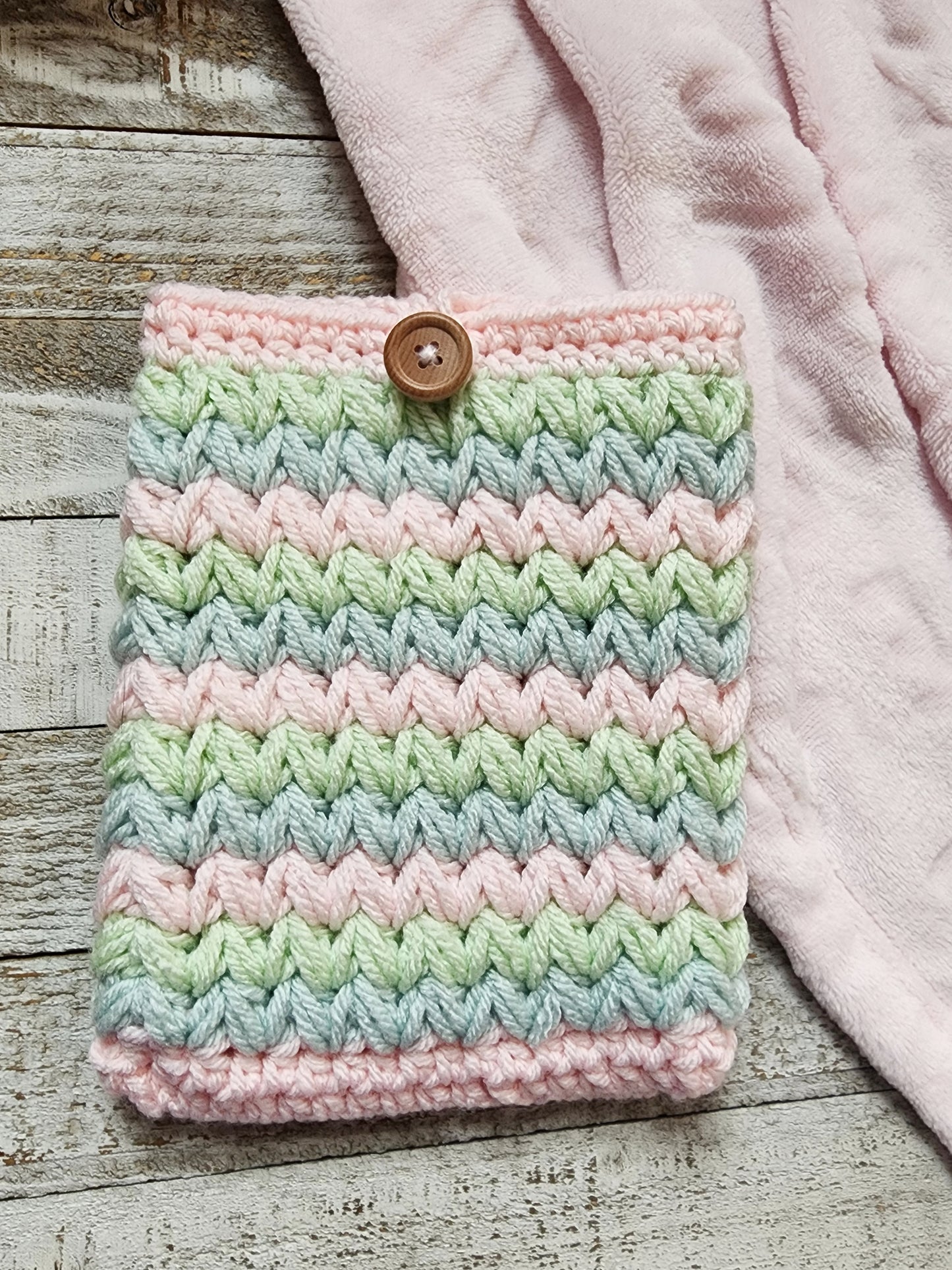 Mint, Pink, & Blue Stripes Kindle Sleeve