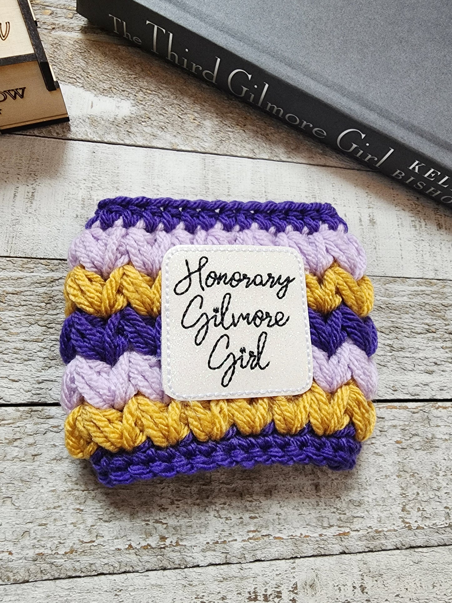 Purple & Yellow Honorary Gilmore Girl Hot Coffee Cozy