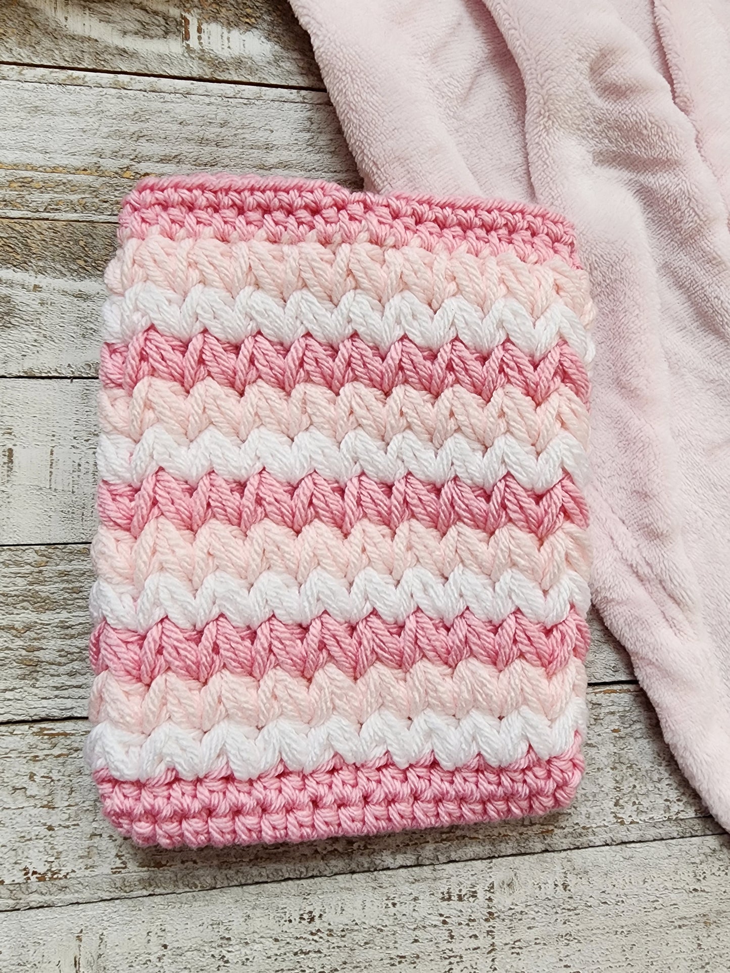 Pink & White Stripes Kindle Sleeve