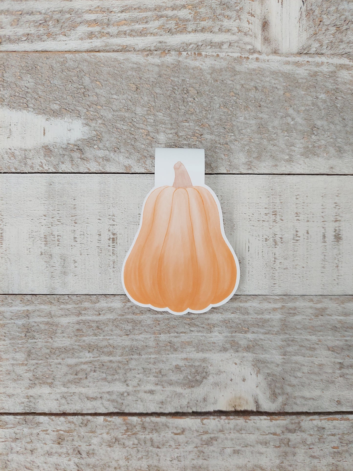 Burnt Orange Pumpkin Magnetic Bookmark