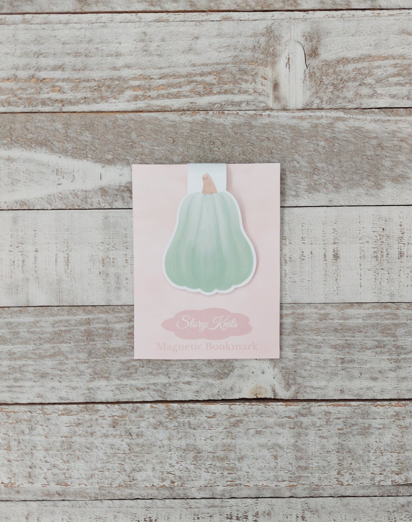 Green Pumpkin Magnetic Bookmark