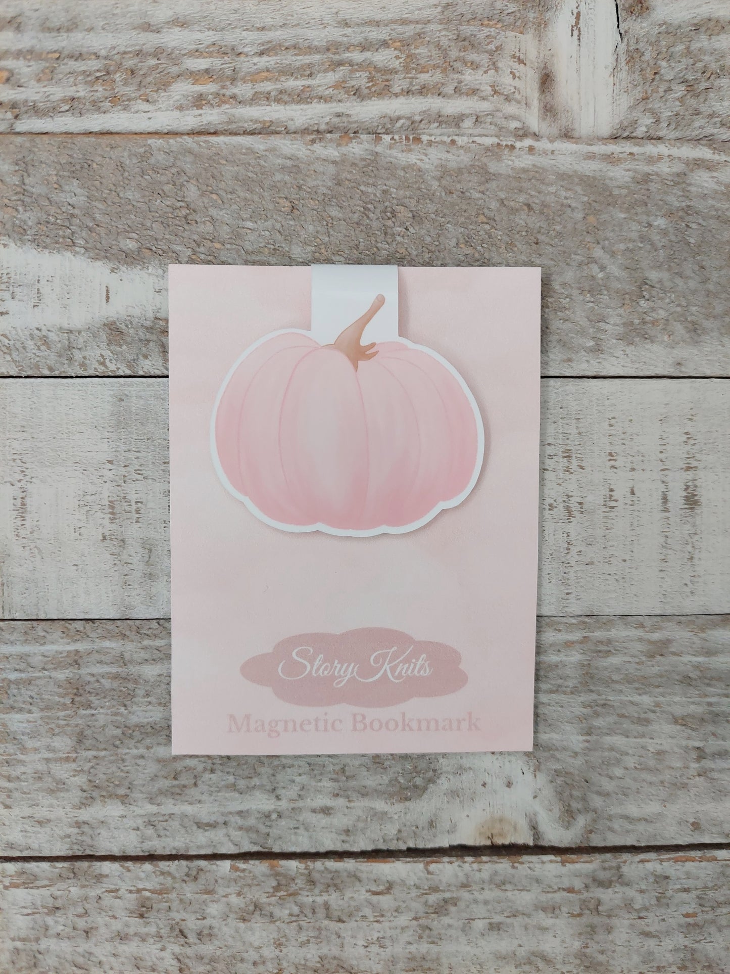 Pink Pumpkin Magnetic Bookmark