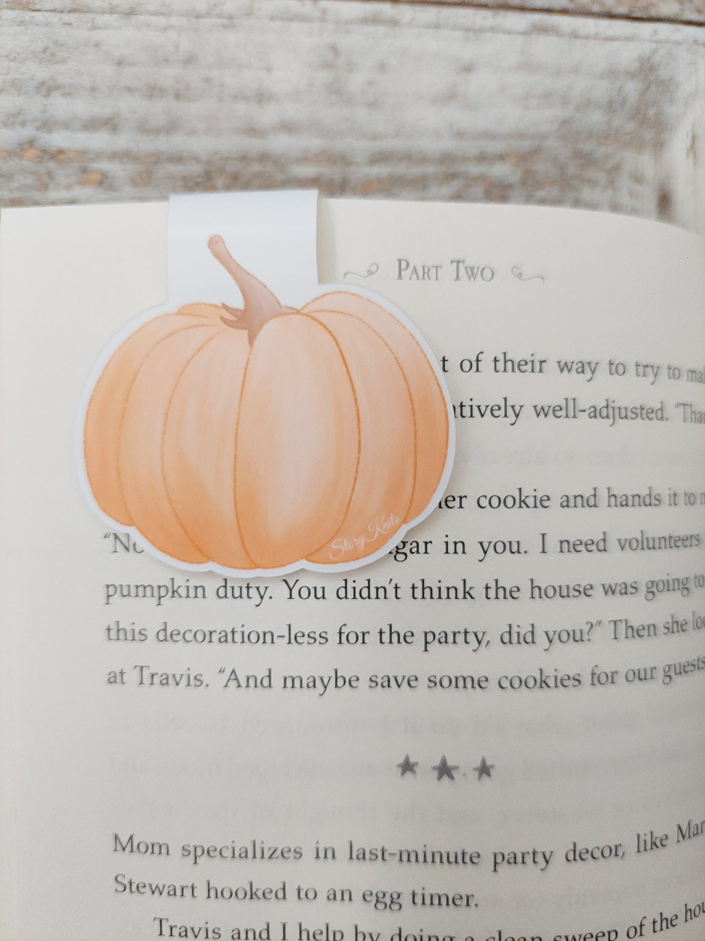Orange Pumpkin Magnetic Bookmark