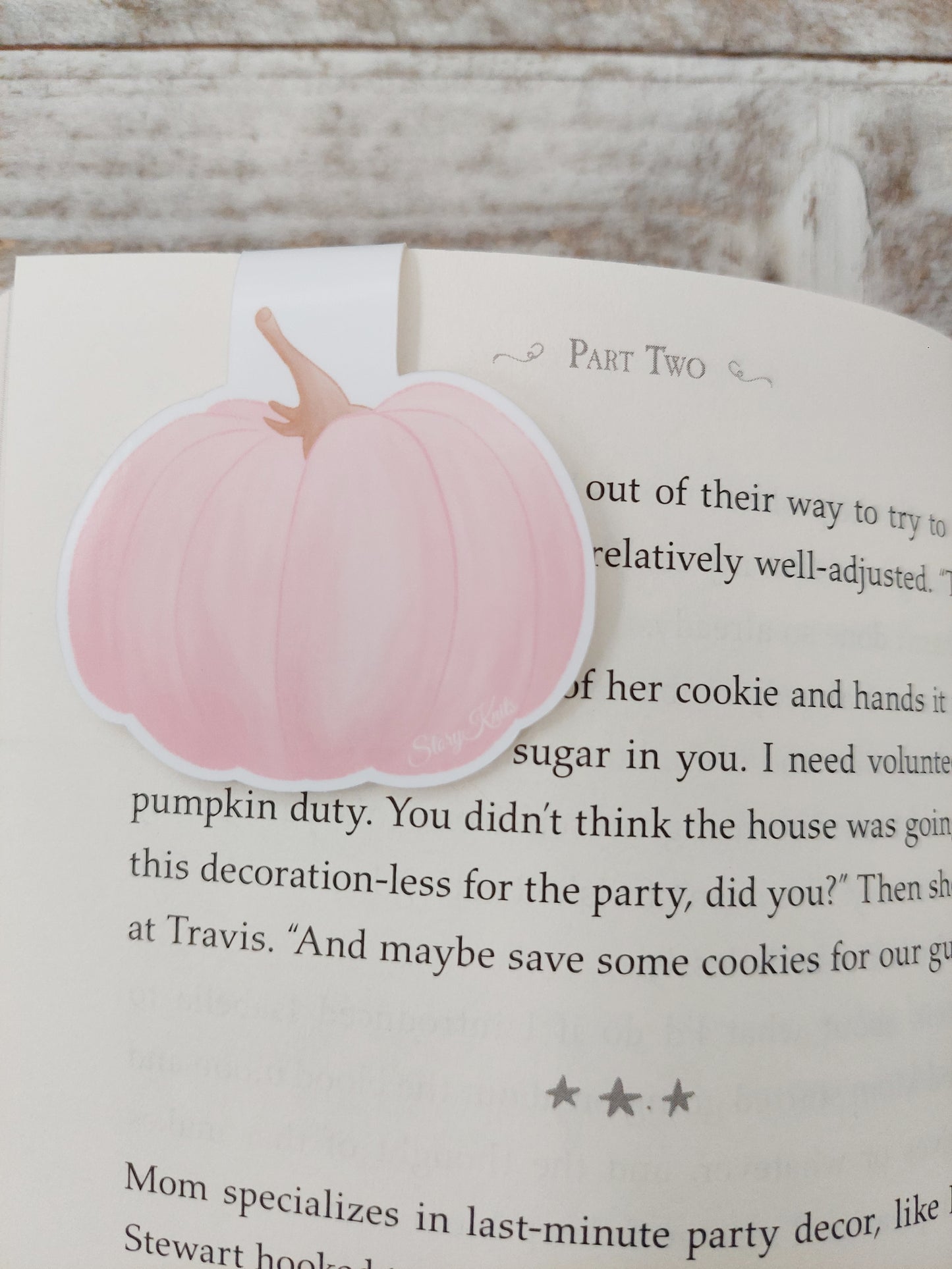 Pink Pumpkin Magnetic Bookmark