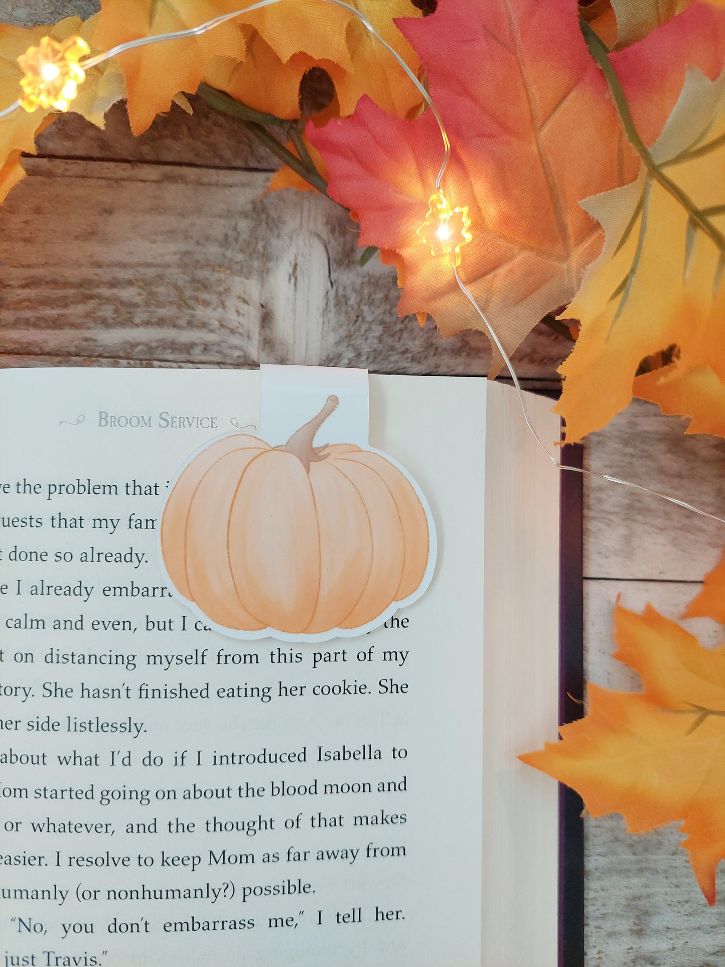 Orange Pumpkin Magnetic Bookmark