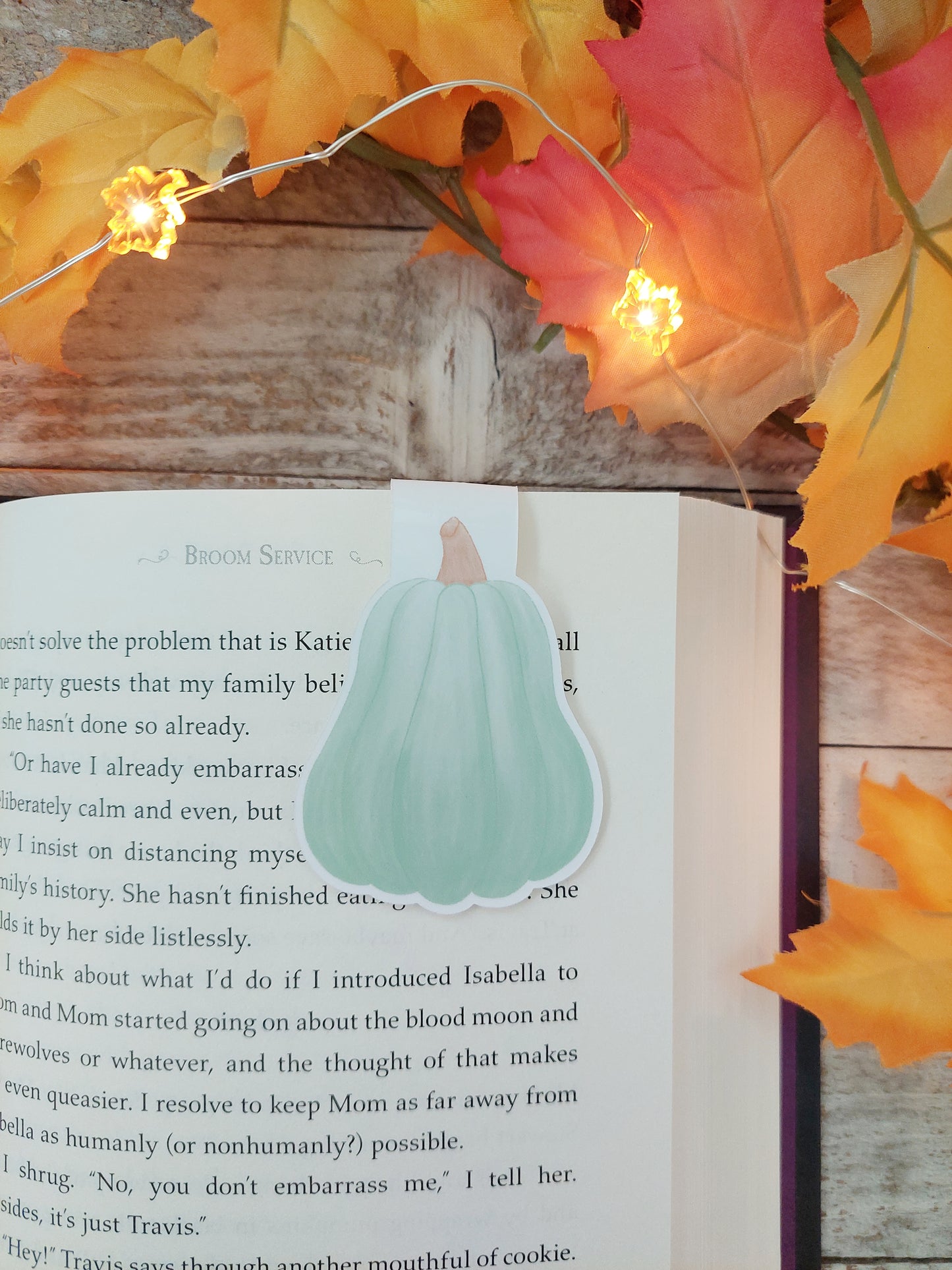 Green Pumpkin Magnetic Bookmark