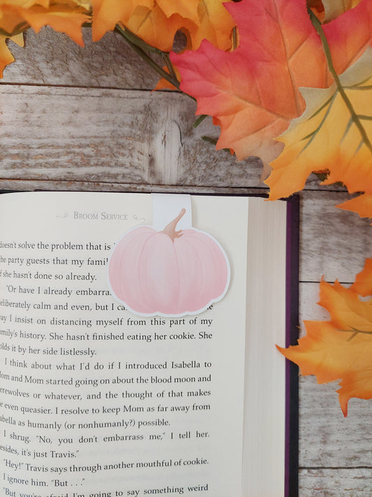 Pink Pumpkin Magnetic Bookmark