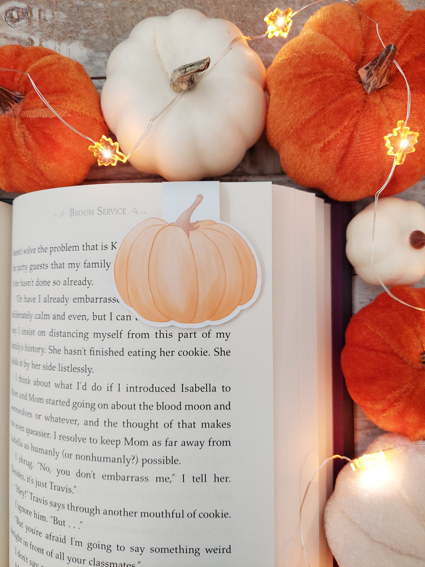 Orange Pumpkin Magnetic Bookmark