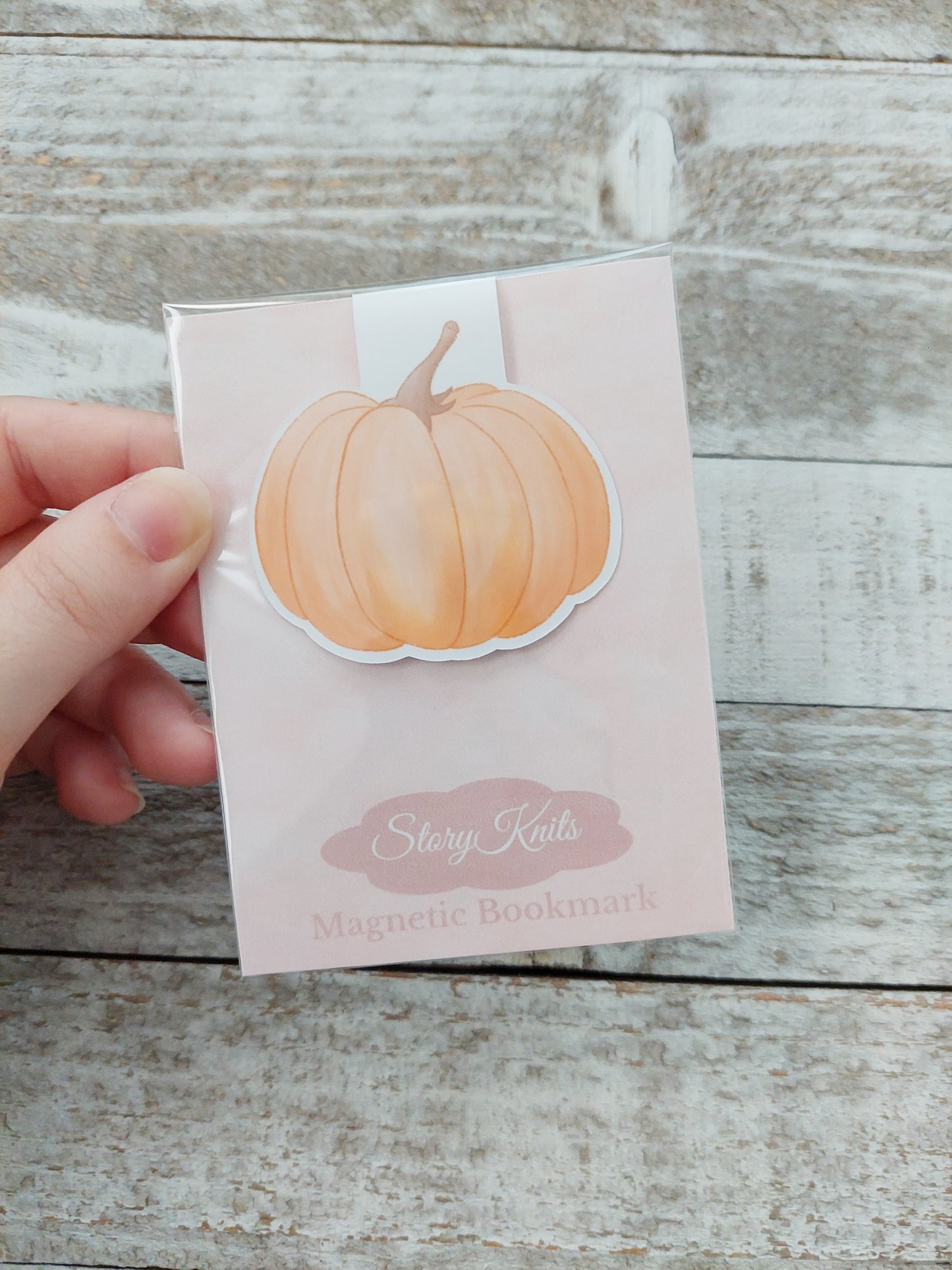 Orange Pumpkin Magnetic Bookmark