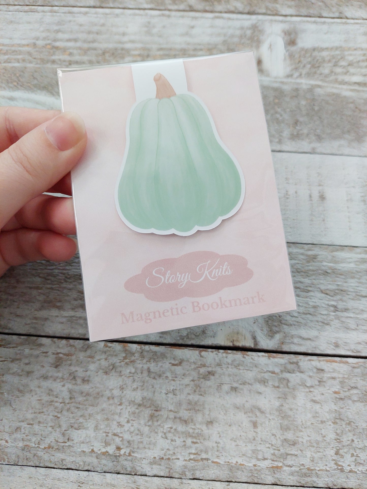 Green Pumpkin Magnetic Bookmark