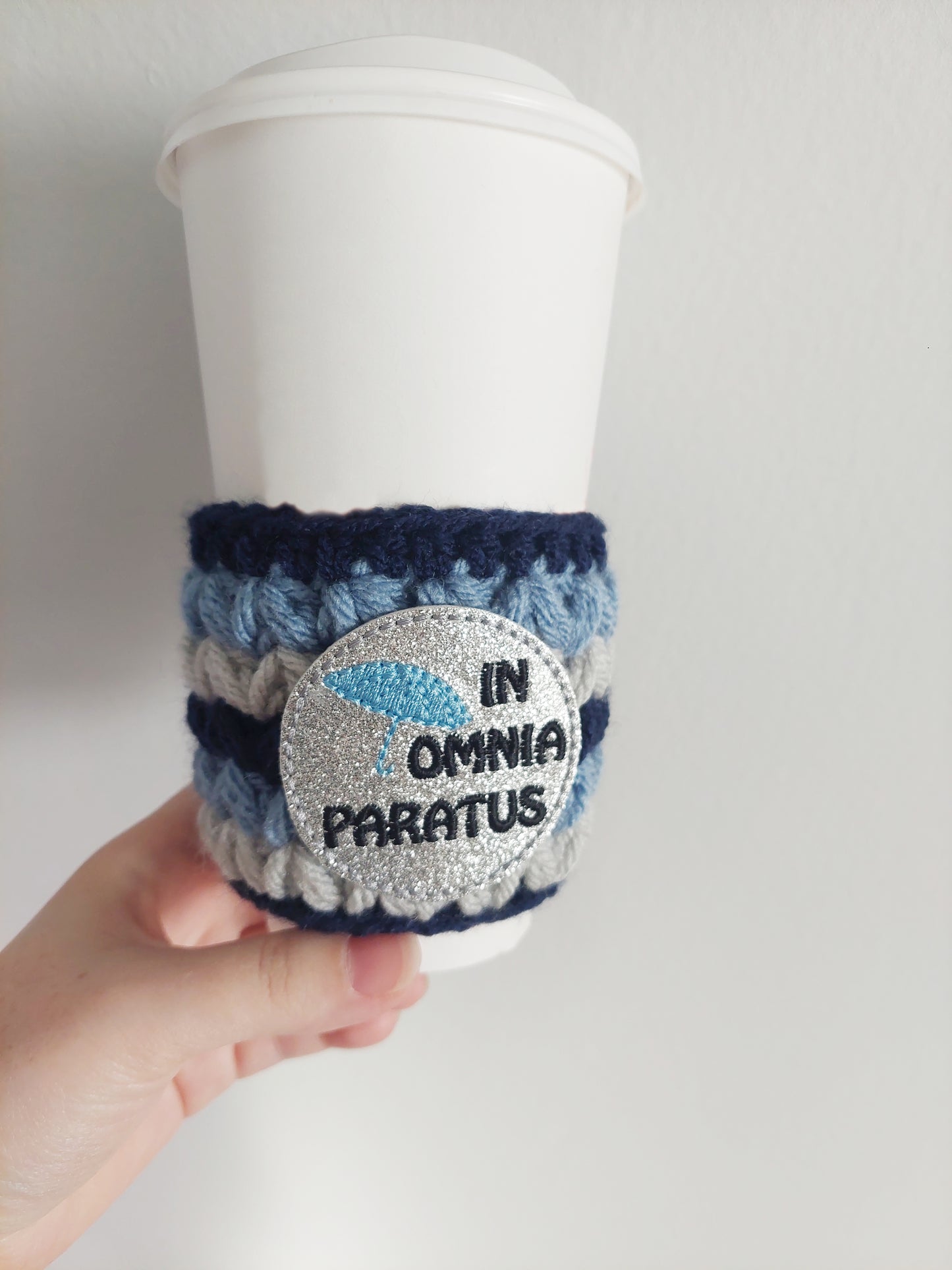In Omnia Paratus Coffee Cozy