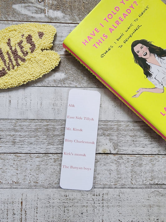 Gilmore Girls Ghost Characters Bookmark