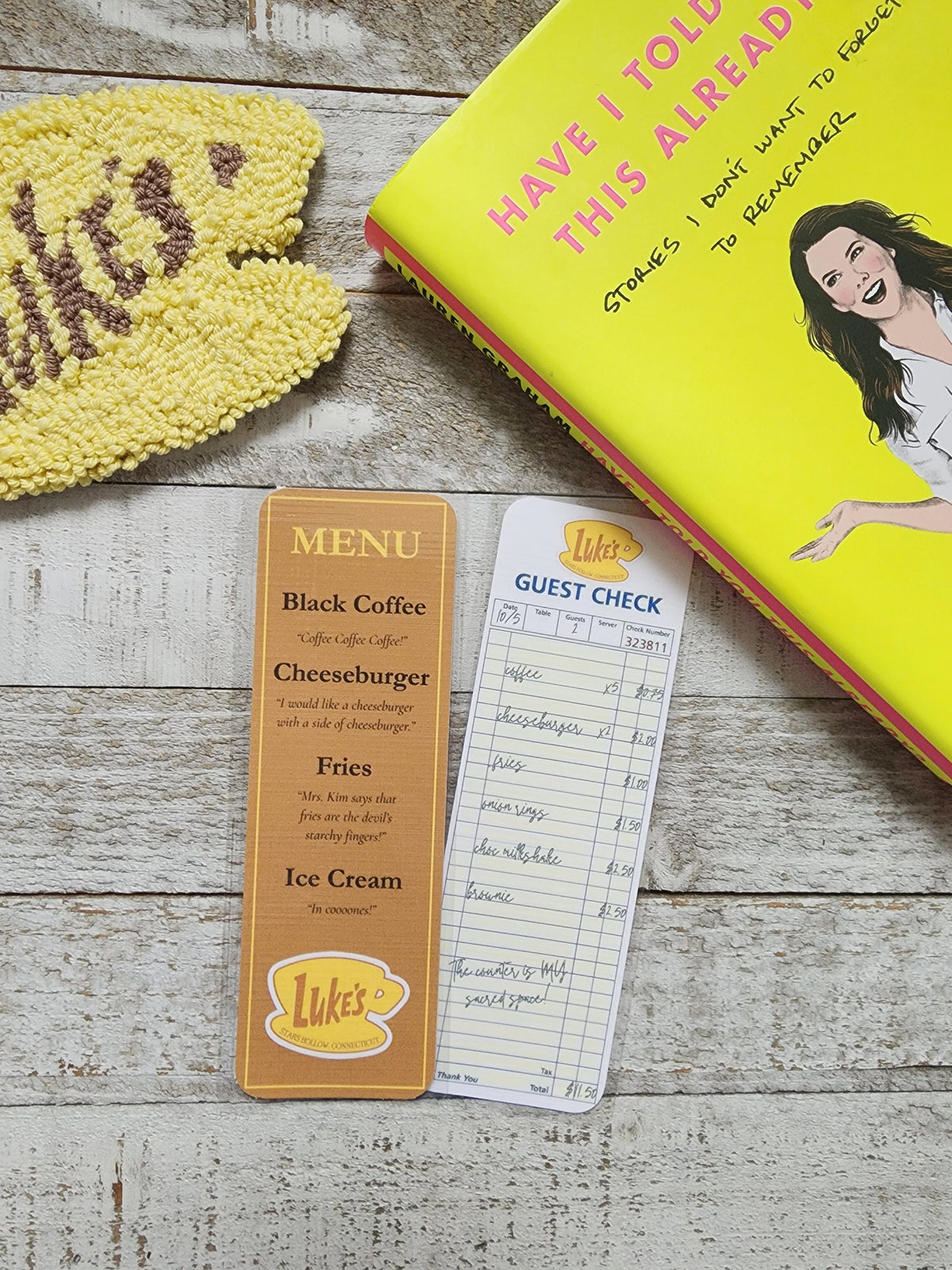 Luke's Menu & Guest Check Bookmarks (set of 2)