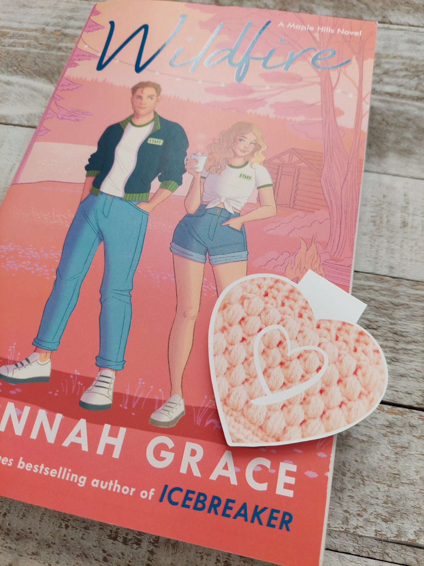 Peach Heart Magnetic Bookmark