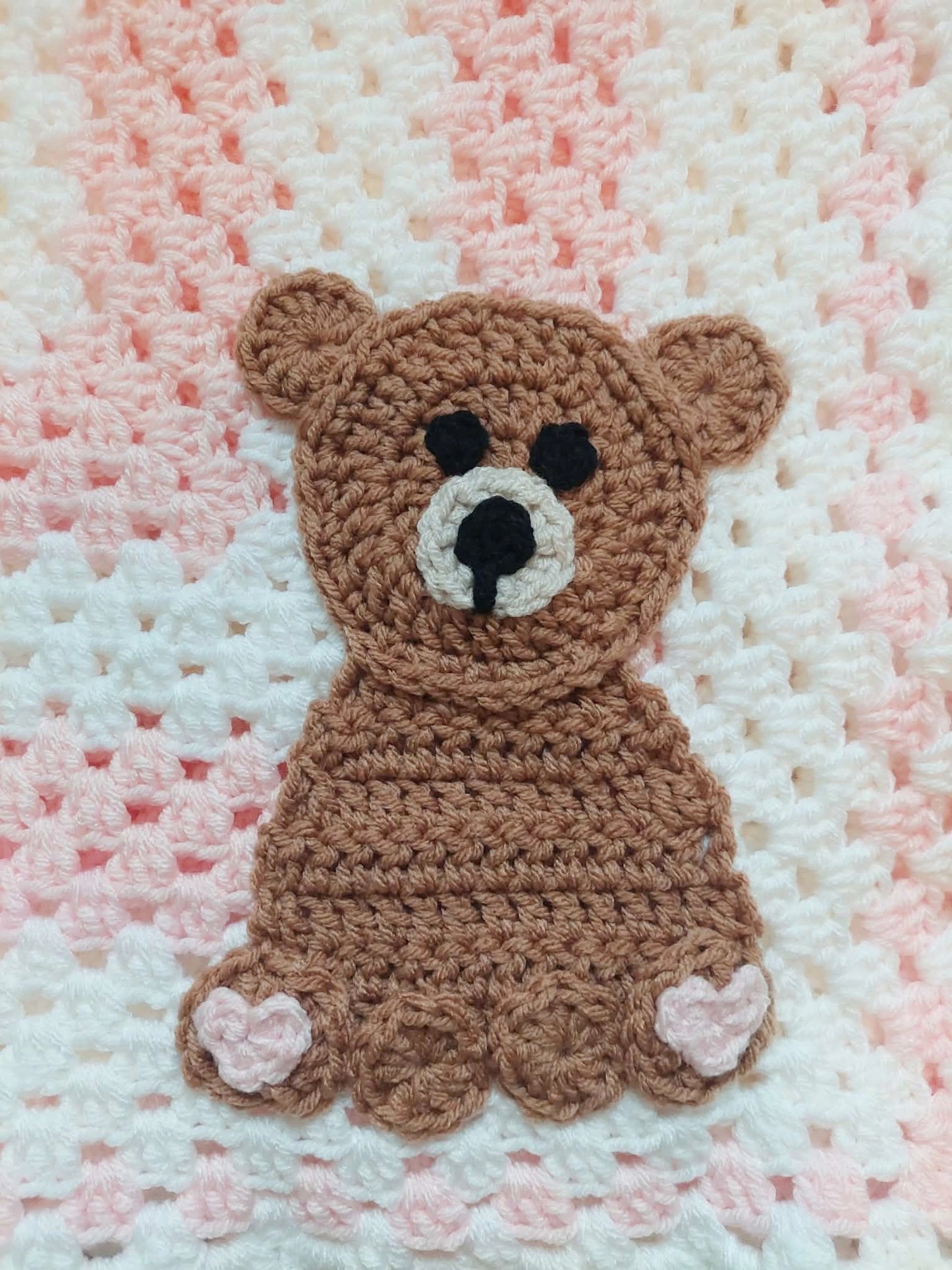 Teddy Bear Square Baby Blanket