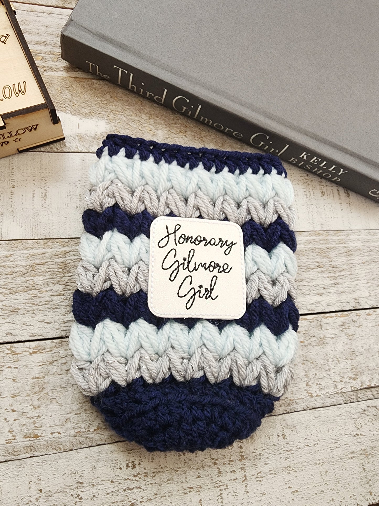 Blue & Gray Honorary Gilmore Girl Iced Coffee Cozy