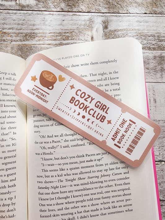 Cozy Girl Bookclub Bookmark