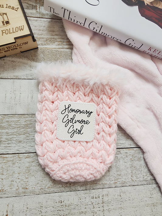 Fuzzy Pink Honorary Gilmore Girl Iced Coffee Cozy