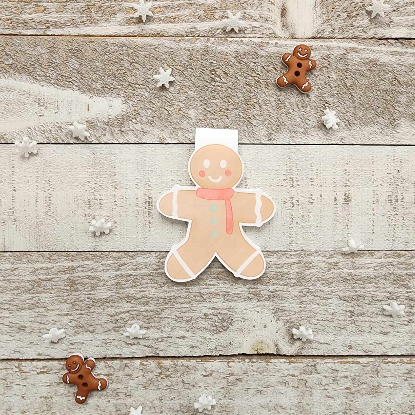 Gingerbread Cookie Magnetic Bookmark