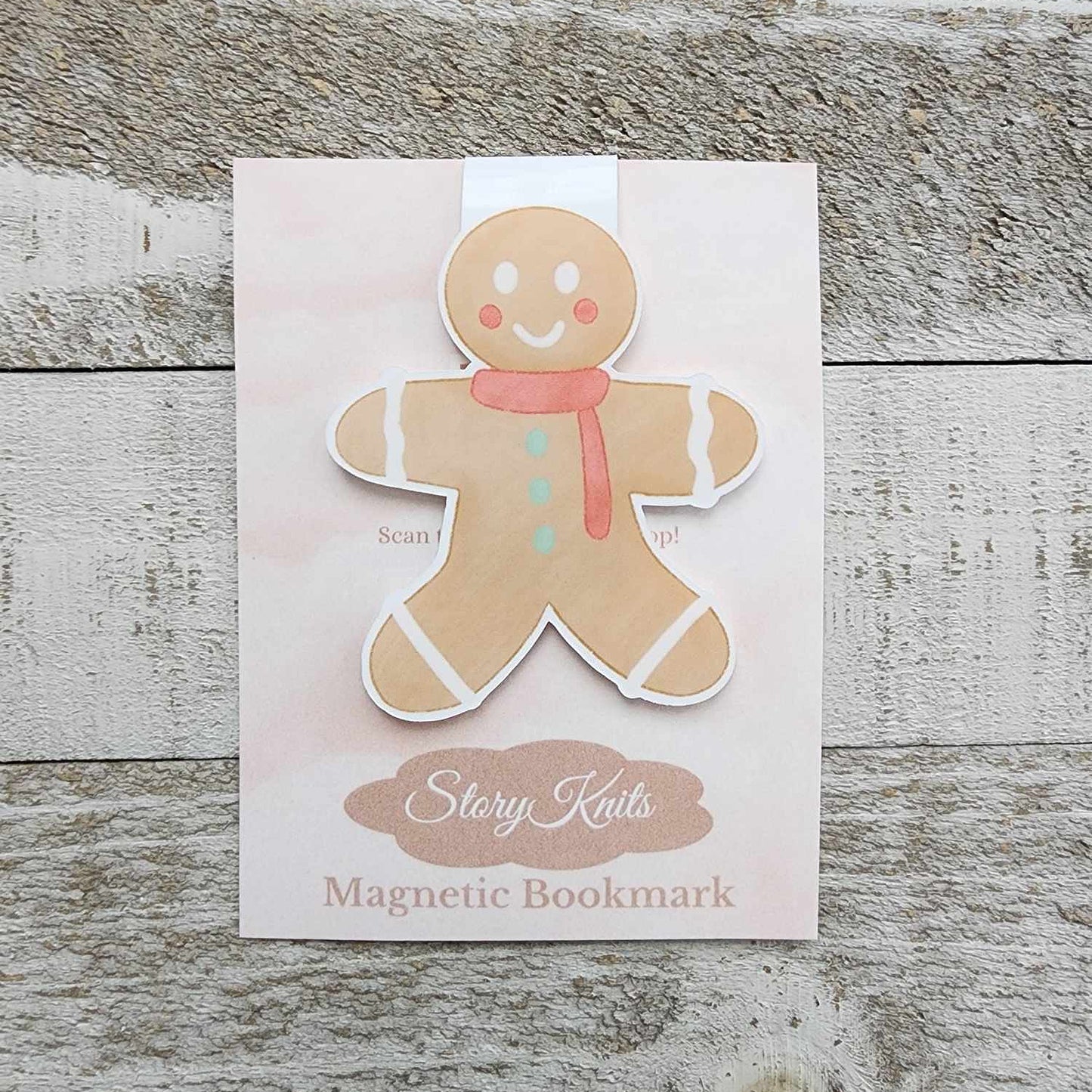 Gingerbread Cookie Magnetic Bookmark