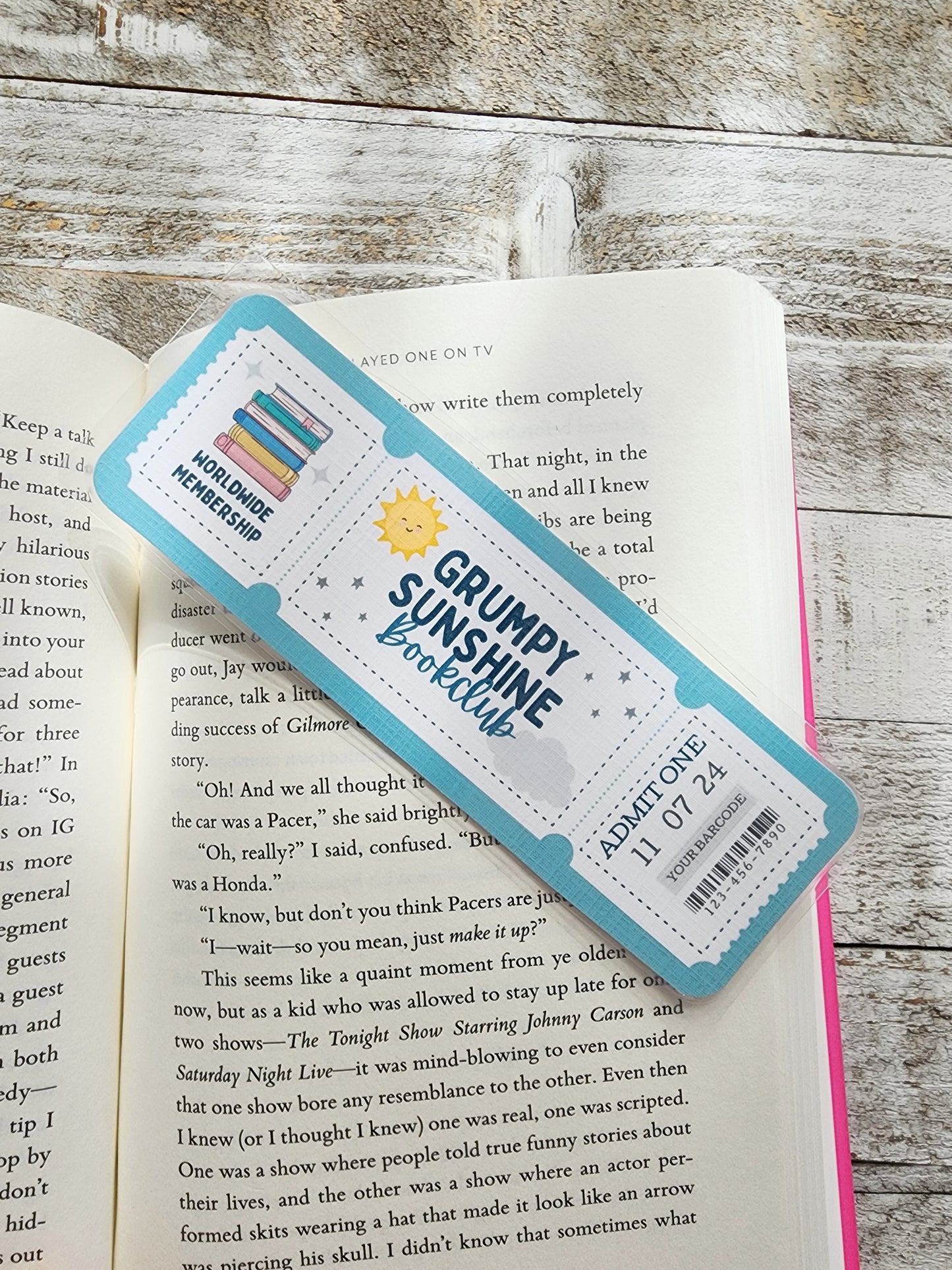 Grumpy Sunshine Bookclub Bookmark