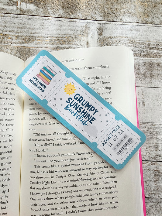 Grumpy Sunshine Bookclub Bookmark