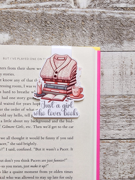Just A Girl Who Loves Books Magnetic Bookmark