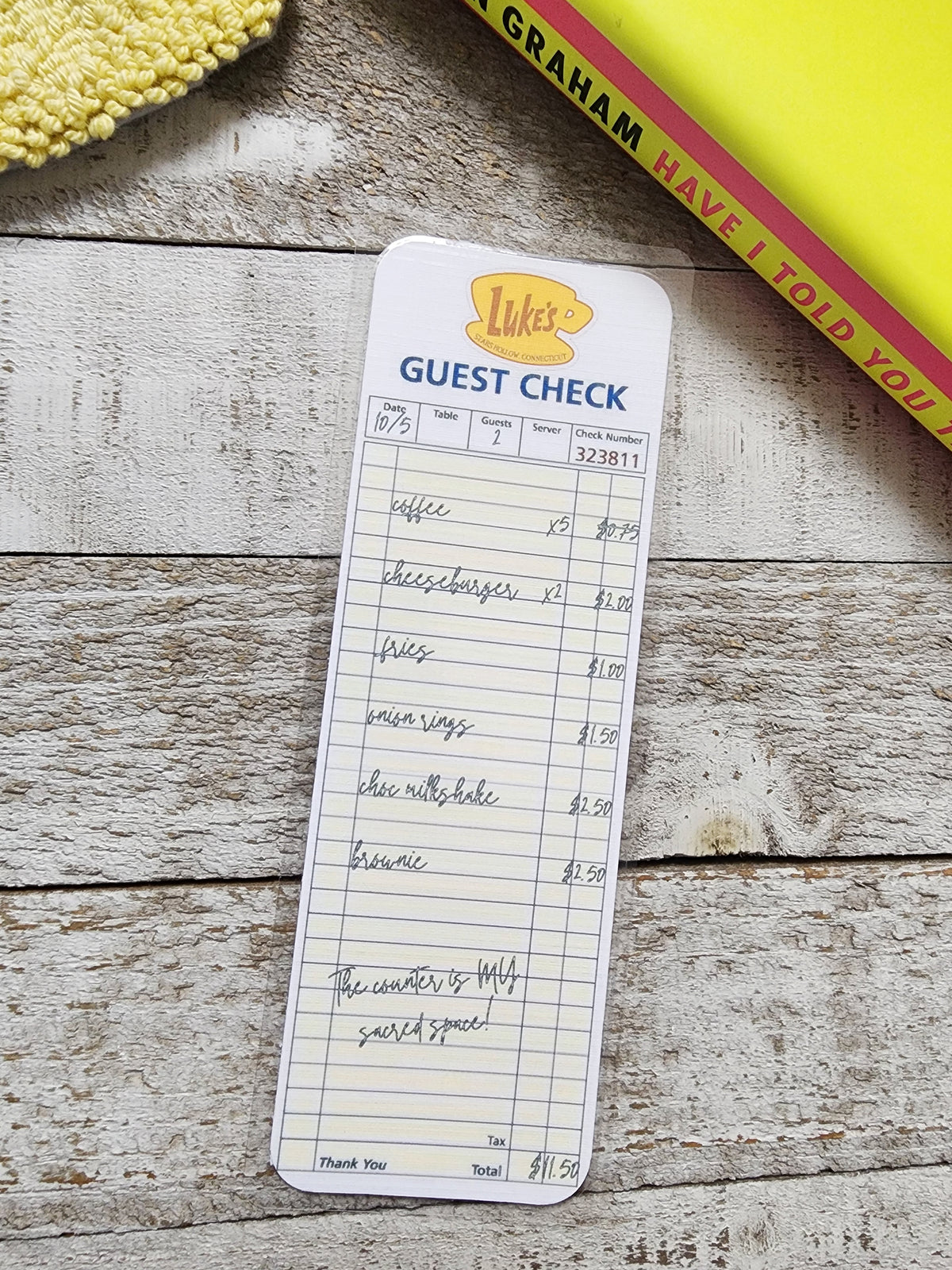 Luke's Menu & Guest Check Bookmarks (set of 2)