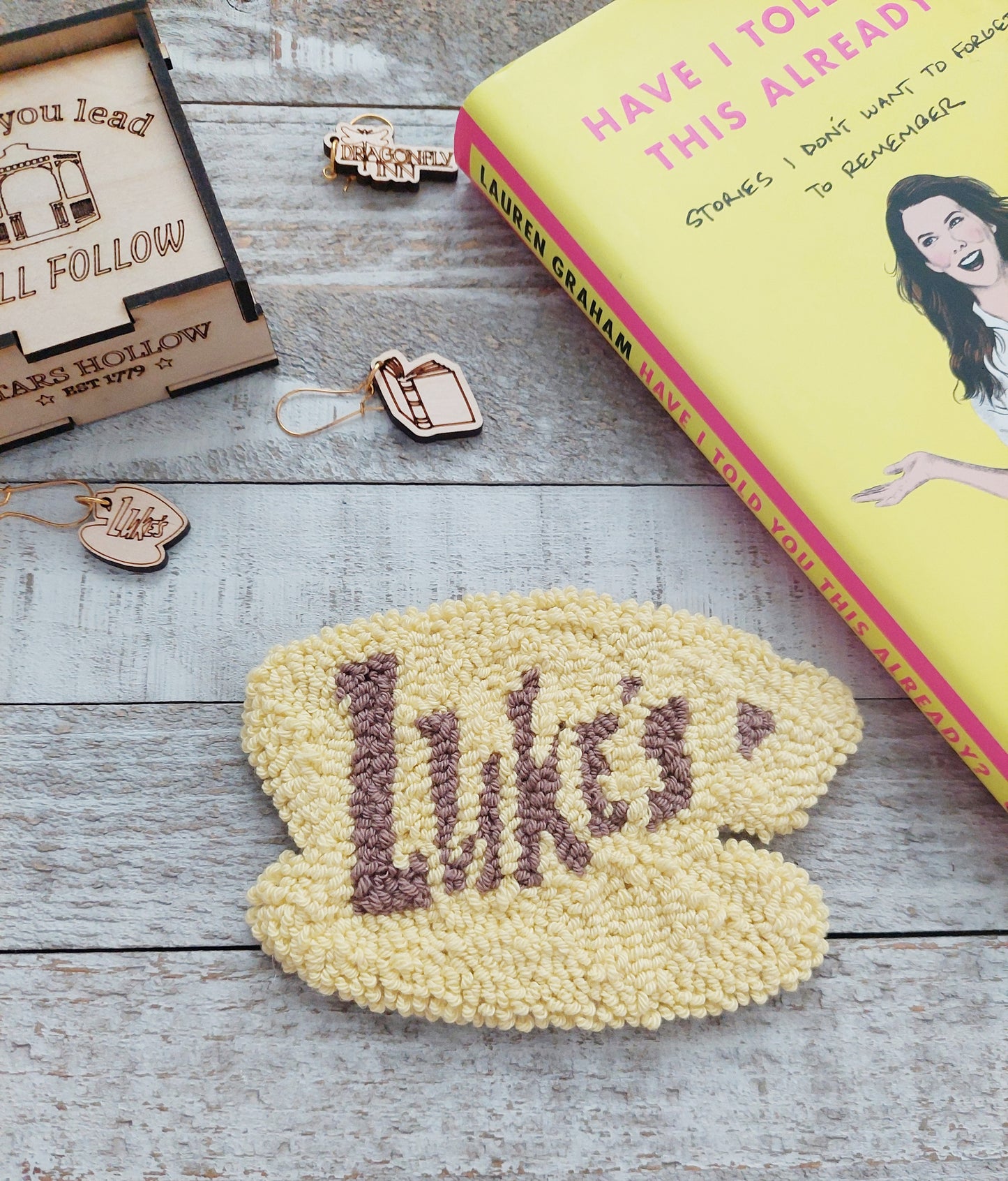 Luke's Punch Needle Mug Rug