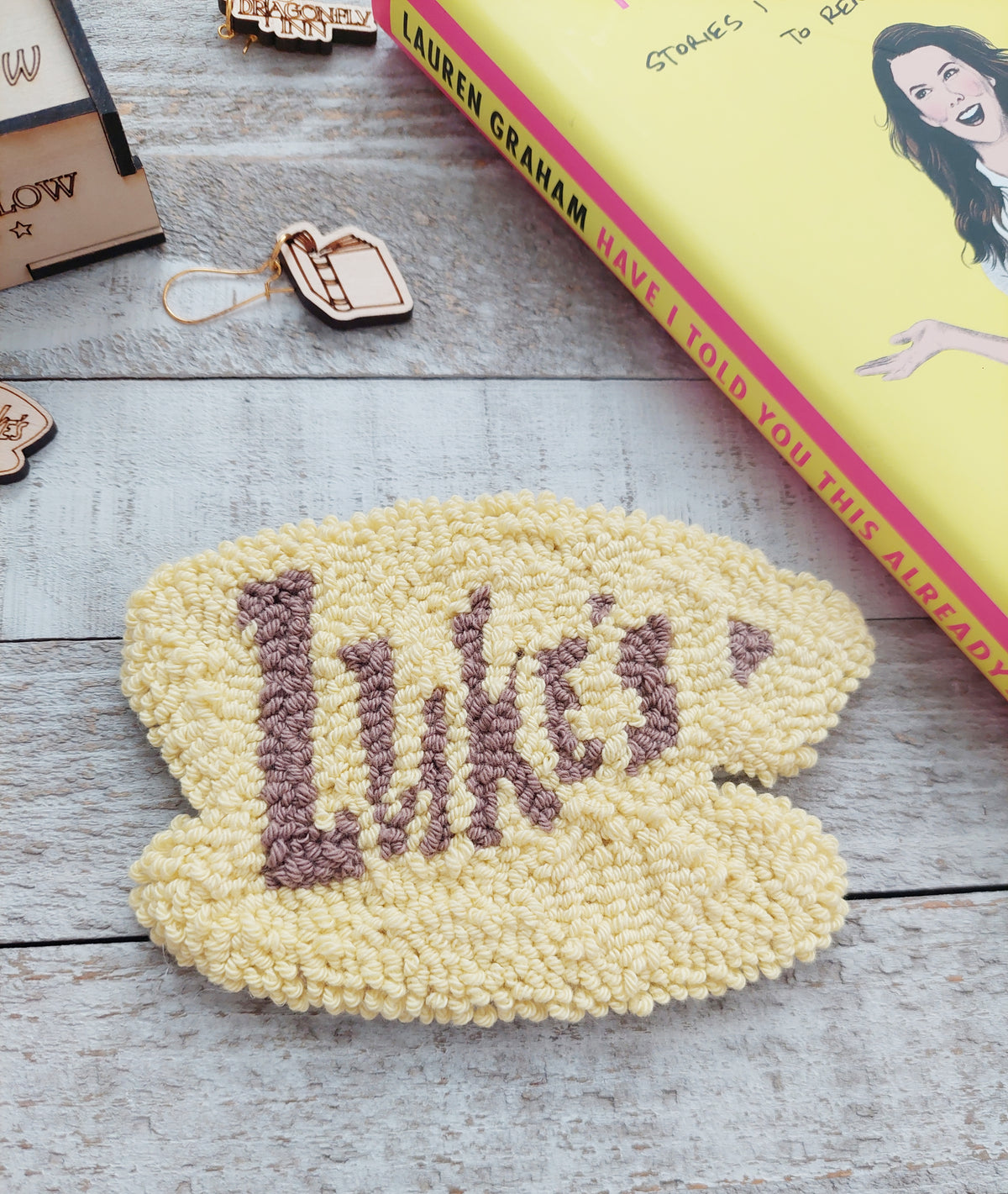 Luke's Punch Needle Mug Rug
