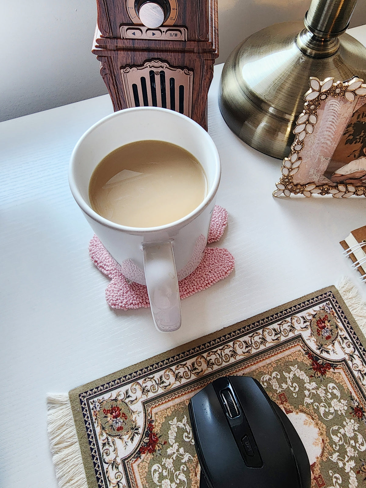 Luke's Punch Needle Mug Rug
