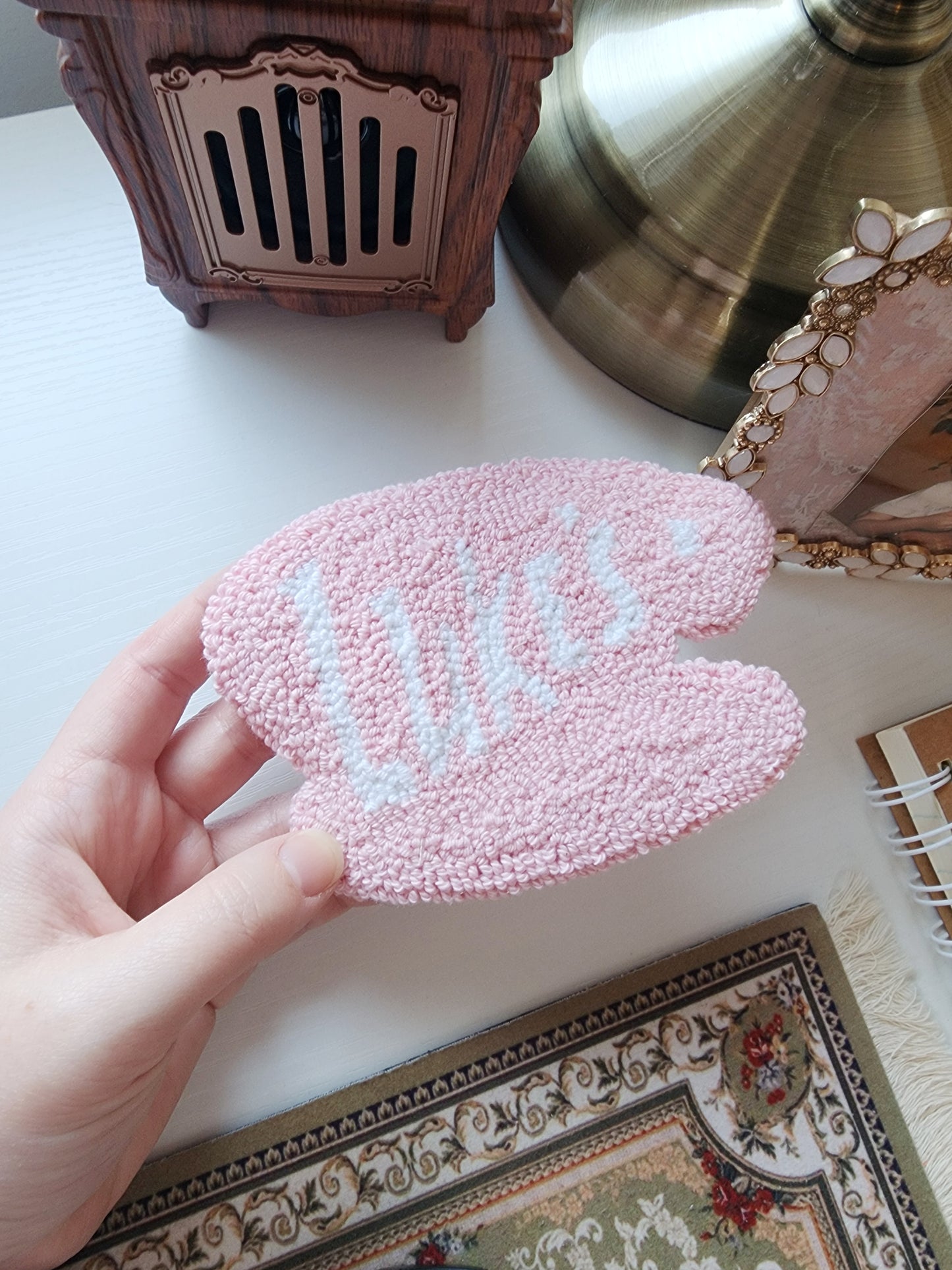 Luke's Punch Needle Mug Rug