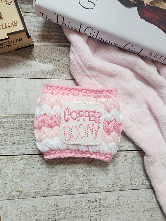 Pink Copper Boom Hot Coffee Cozy