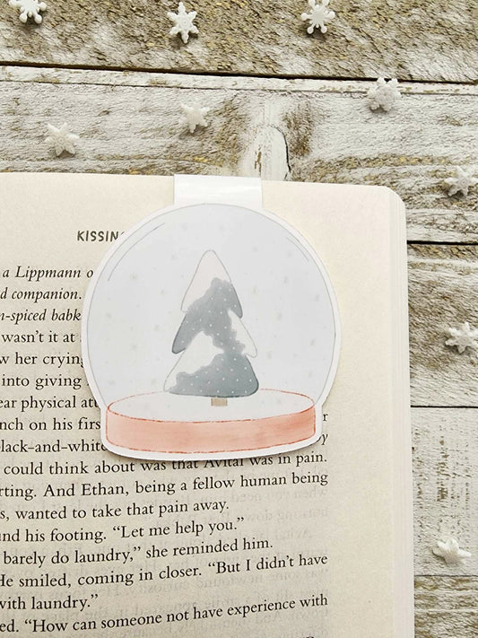 Snow Globe Magnetic Bookmark