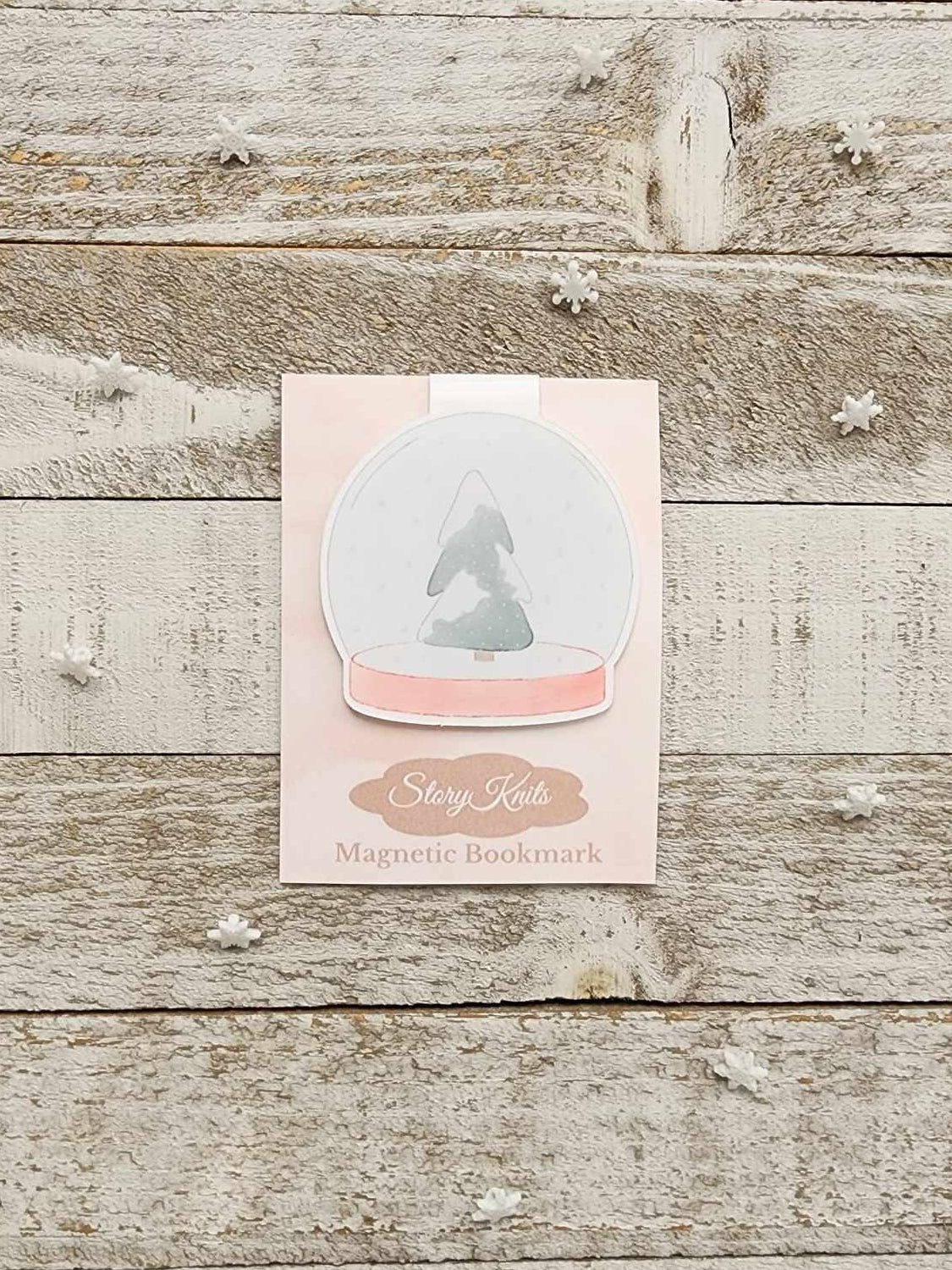 Snow Globe Magnetic Bookmark