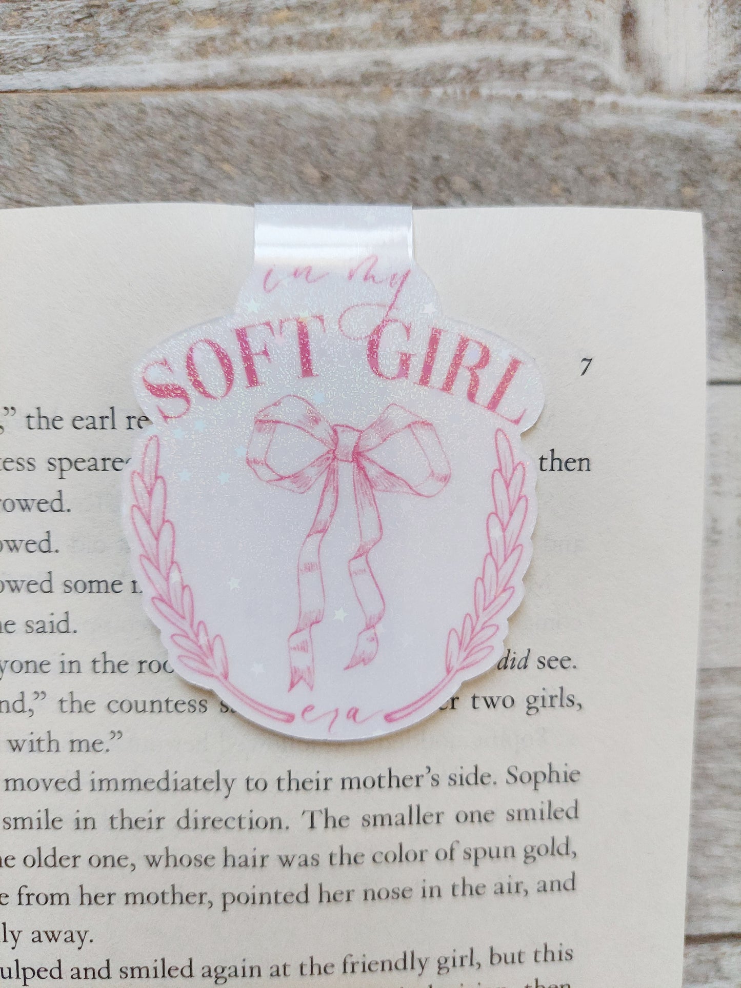 Soft Girl Magnetic Bookmark