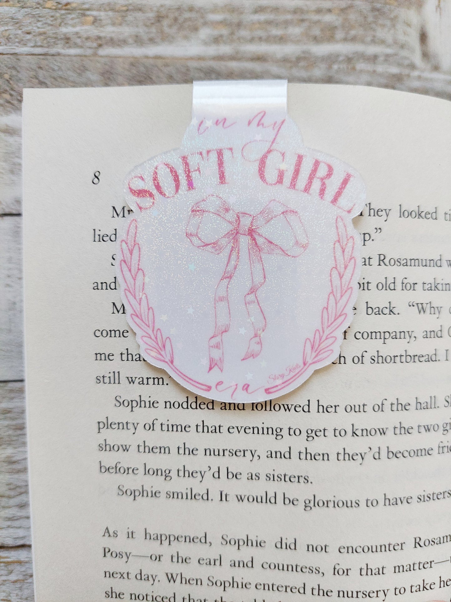 Soft Girl Magnetic Bookmark