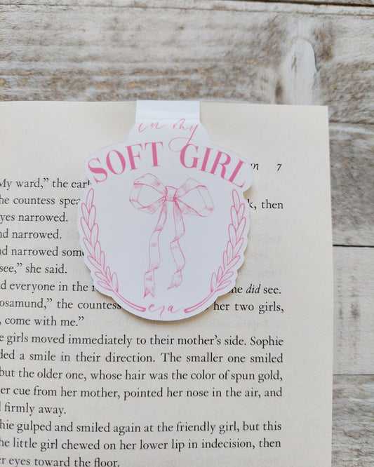 Soft Girl Magnetic Bookmark
