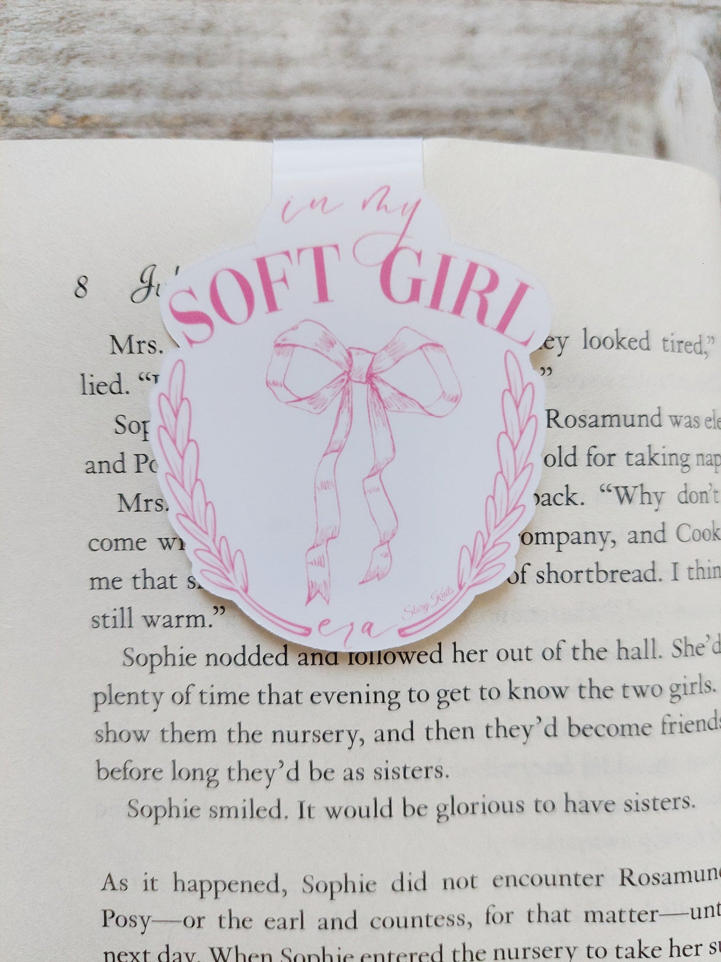 Soft Girl Magnetic Bookmark